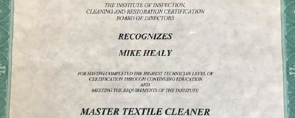 Certified Master Cleaner